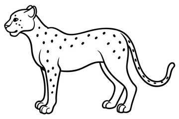 One-Line Cheetah Elegant Vector Design