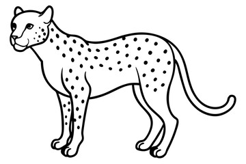 One-Line Cheetah Elegant Vector Design