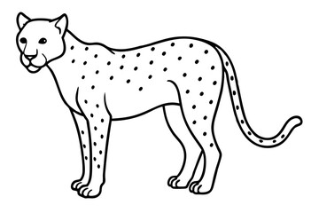 One-Line Cheetah Elegant Vector Design