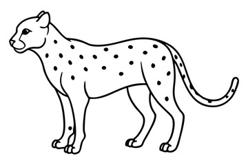 One-Line Cheetah Elegant Vector Design