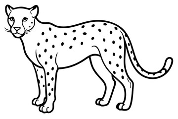 One-Line Cheetah Elegant Vector Design