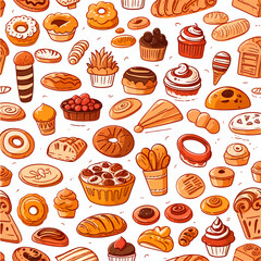 seamless pattern with sweets