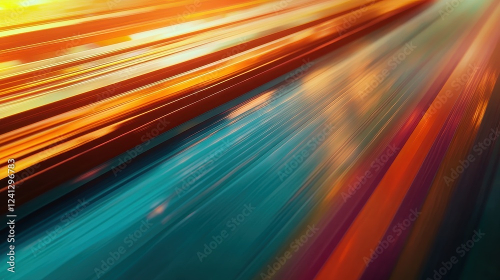 Poster vibrant abstract background of colorful motion and light trails