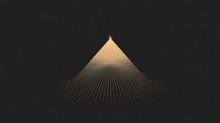 Abstract pyramid pathway to light, conceptual image, use for backgrounds or wallpaper