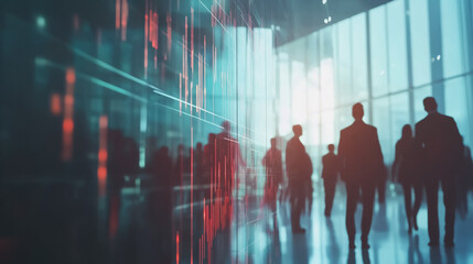 abstract professional business team people connection of line from nail node to node on Smart digital cityscap and skyline background , Innovation networking concept