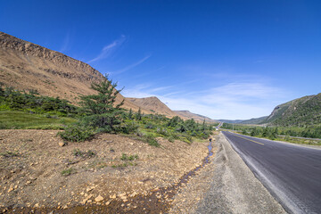 Road through The Tablelands, Gros Morne National Park, Newfoundland and Ladbrador, Canada