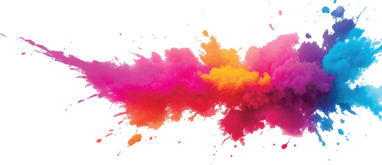 MobileTrendy Aquarelle Splash Art: Bright and Bold Watercolor Strokes and Splatter in a Rainbow of Colors, Isolated on a White Canvas for a Fresh, Modern Touch in Abstract Design and Artistic Expressi