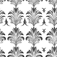 Elegant floral pattern design modern minimalist style textile print monochrome aesthetic close-up perspective artistry concept