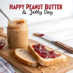Peanut butter and jelly day poster, celebrated 2 april