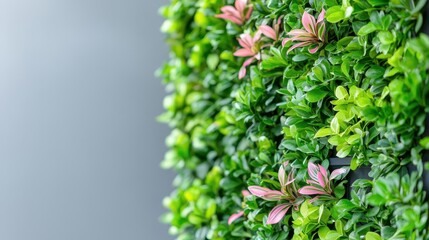 Vertical garden wall in a small urban apartment, bringing nature into limited space with a modern touch
