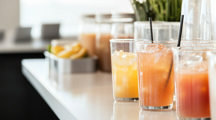 Break Room Featuring Various Drink Options for Refreshment