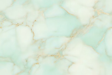 Luxurious mint green marble texture with golden veins creating elegant natural pattern. Seamless surface for interior design and luxury backgrounds.