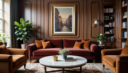 Cozy psychologist office interior for therapy websites and mental health blogs