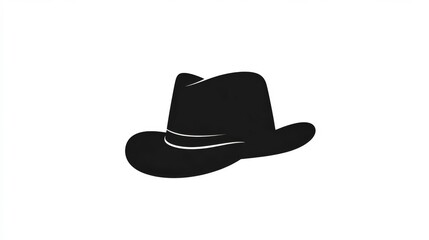 Classic black cowboy hat displayed against a white background highlighting its shape and style