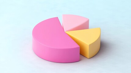 Obraz premium Colorful pie chart representation showcasing data distribution in a creative and engaging manner