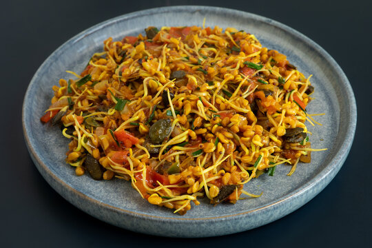 Sprouted Fenugreek Seed Stir-Fry (Ankurit Methichi Usal). Delicious, healthy side dish from Maharashtrian Cuisine. 