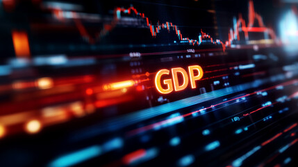 Fototapeta premium Analyzing gdp trends amid rising inflation in global markets a data-driven exploration from economic perspectives