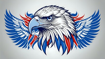 Obraz premium eagle with flag