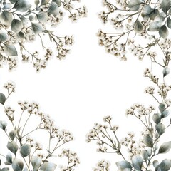 Fototapeta premium Ornate Floral Pattern in White