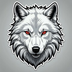 vector illustration of wolf head