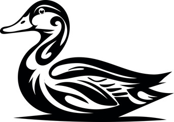 Duck silhoutte vector illustration