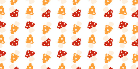 Mushroom seamless pattern for backgrounds, presentations, wrapping papers, prints, artworks. Vector illustration	
