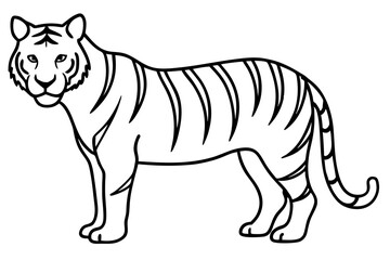 Single Line Tiger Vector Design