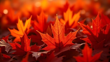 red autumn leaves