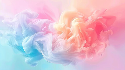 Soft pastel swirls blending in dreamy abstract design