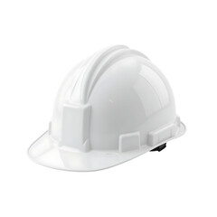 Fototapeta premium The image shows a white hard hat a crucial piece of safety equipment used in construction and industrial settings.