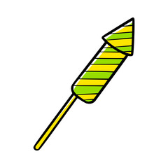 Colorful Hand-drawn Firework Illustration