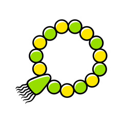 Colorful Hand-drawn Prayer Beads Illustration