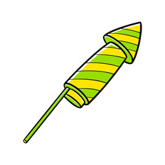 Colorful Hand-drawn Firework Illustration