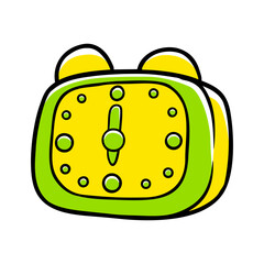Colorful Hand-drawn Alarm Clock Illustration