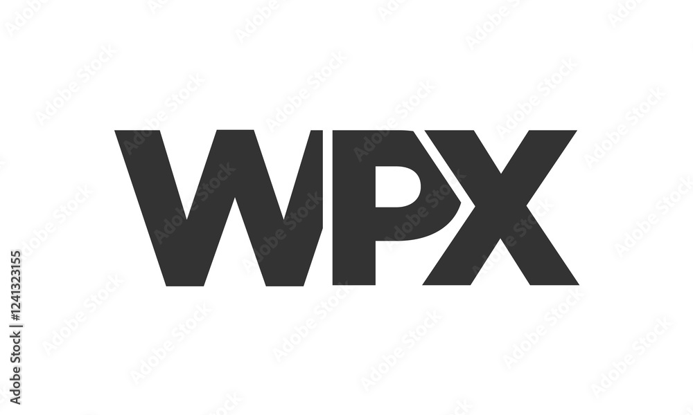 Fototapete wpx logo design template with strong and modern bold text. initial based vector logotype featuring s