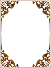 vector vintage frames for decoration and design, golden gradient