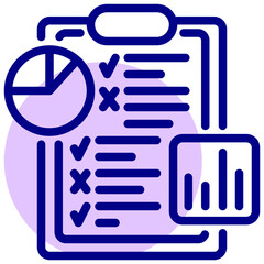 data report vector mixed outline icon