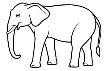 Single-Line Elephant Vector Illustration
