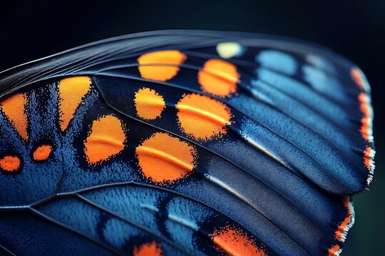 A Close Up View Of A Butterflies Wing