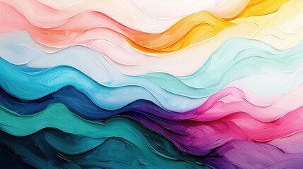 Fototapeta premium Eye-catching abstract oil art colorful and vivid studio display