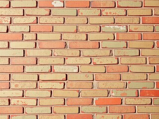 Obraz premium Aged Brick Texture with Chipped and Distressed Details