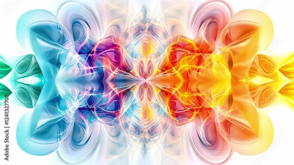 Poster exploration of vibrant colors and shapes showcasing dynamic abstract patterns in 4k resolution