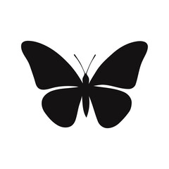 Butterfly silhouette. Flying moth. Vector illustration.