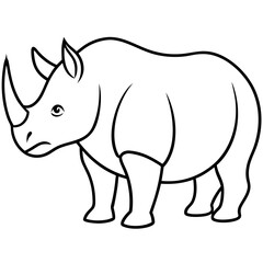 Single-Line Rhino Vector Design