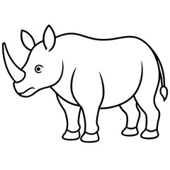 Single-Line Rhino Vector Design