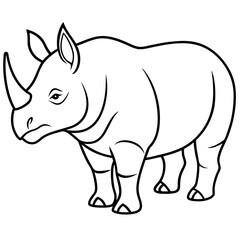 Single-Line Rhino Vector Design