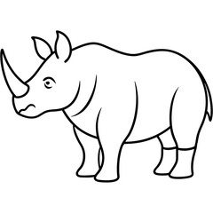 Single-Line Rhino Vector Design
