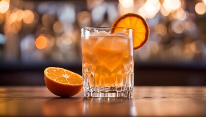 Sweet Alcoholic Rum Swizzle with Orange