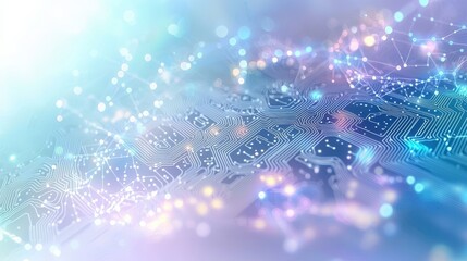 Abstract Circuit Board Network Digital Technology Background Image High tech futuristic connections