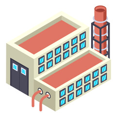 natural gas processing plant isometric Concept, midstream ngl facilities Vector color Icon Design, Oil and Gas industry Symbol, Petroleum  and gasoline Sign, Service and supply stock illustration